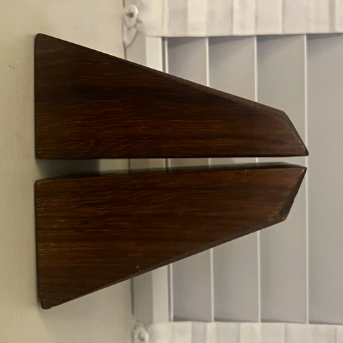 Vintage teak bookends - vintage,