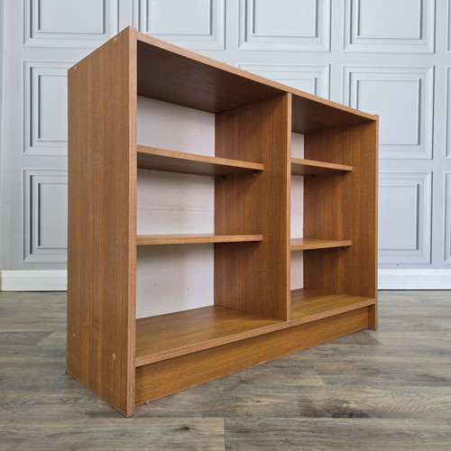 Vintage teak effect bookcase - effect,