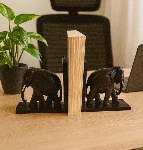 Vintage teak book - ends, east