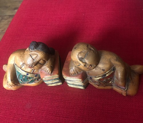 Thai teak book ends length - ends.,