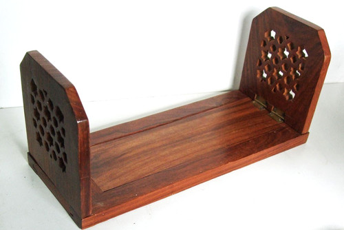 Vintage wood book trough - book,