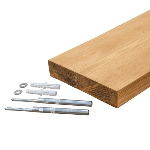 Rustic floating wooden shelf - floating,