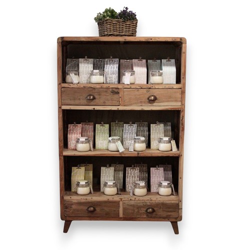 Shelf display recycled wood - display,