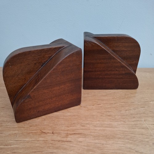 Pair vintage art deco wooden - pair,