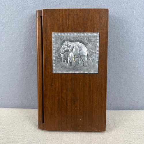 Vintage wooden elephant - vintage,