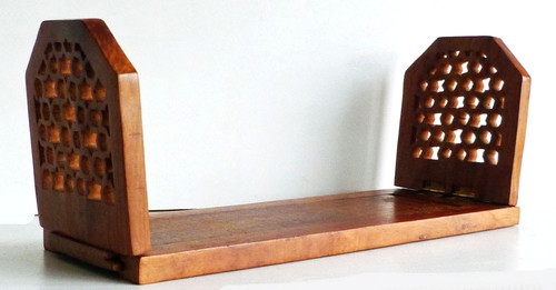 Vintage wood book trough - book,