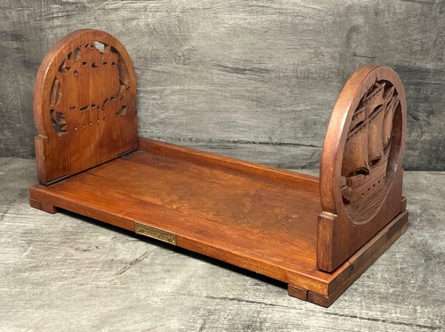 Antique book slide bookends - book,